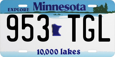 MN license plate 953TGL