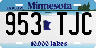 MN license plate 953TJC