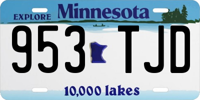 MN license plate 953TJD