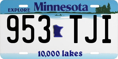 MN license plate 953TJI