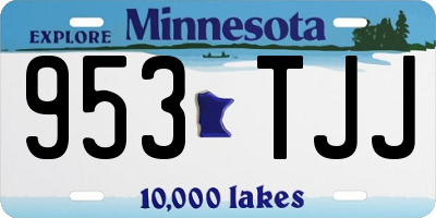 MN license plate 953TJJ
