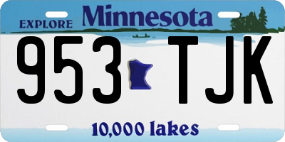 MN license plate 953TJK