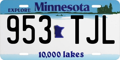 MN license plate 953TJL