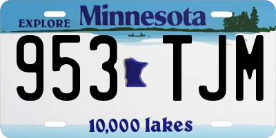 MN license plate 953TJM