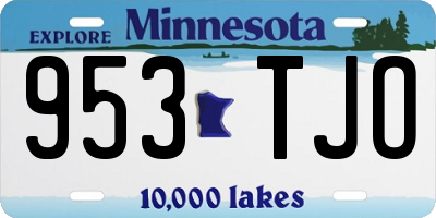 MN license plate 953TJO