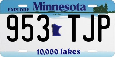 MN license plate 953TJP