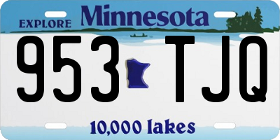 MN license plate 953TJQ
