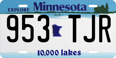 MN license plate 953TJR