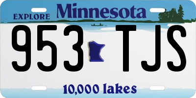 MN license plate 953TJS
