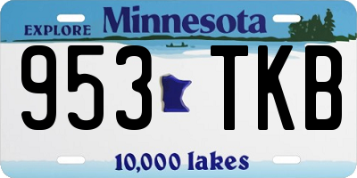 MN license plate 953TKB