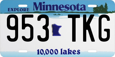 MN license plate 953TKG