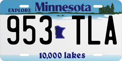 MN license plate 953TLA