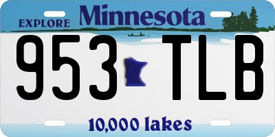 MN license plate 953TLB