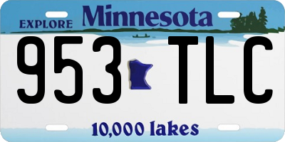MN license plate 953TLC
