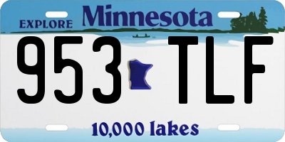 MN license plate 953TLF