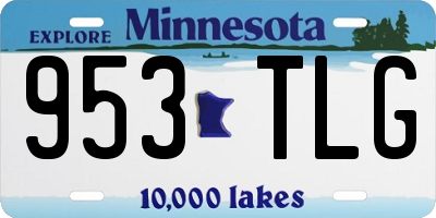 MN license plate 953TLG