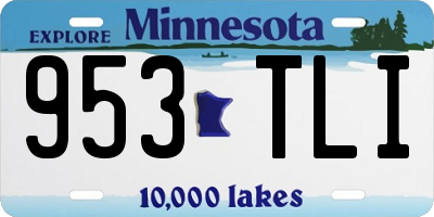 MN license plate 953TLI