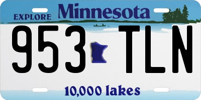 MN license plate 953TLN