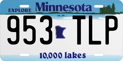 MN license plate 953TLP