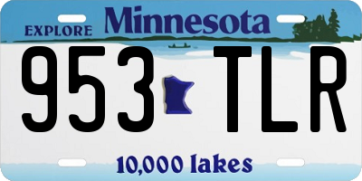 MN license plate 953TLR