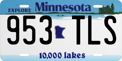 MN license plate 953TLS