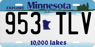 MN license plate 953TLV
