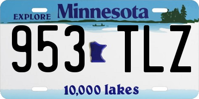 MN license plate 953TLZ