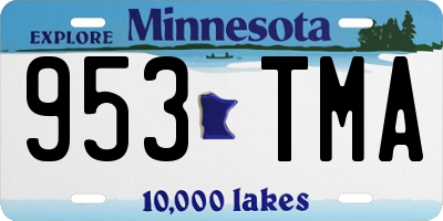 MN license plate 953TMA