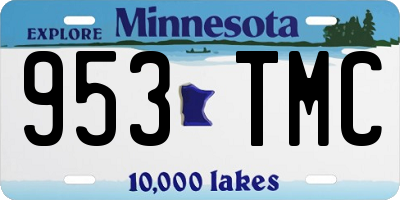 MN license plate 953TMC