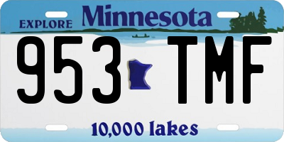 MN license plate 953TMF