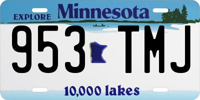 MN license plate 953TMJ
