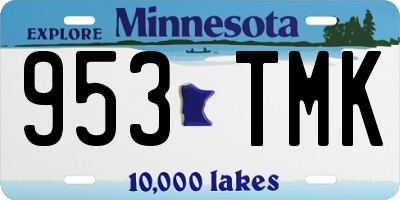 MN license plate 953TMK