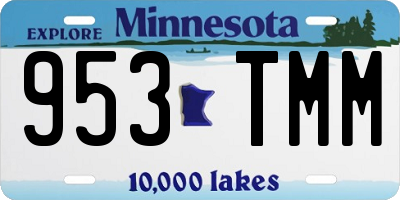 MN license plate 953TMM