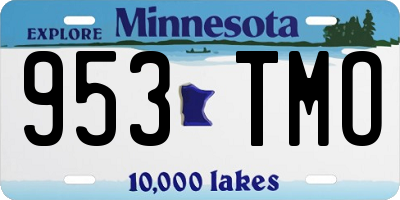 MN license plate 953TMO