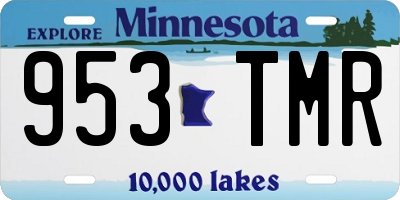 MN license plate 953TMR