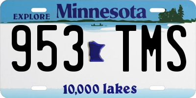 MN license plate 953TMS
