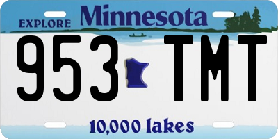 MN license plate 953TMT