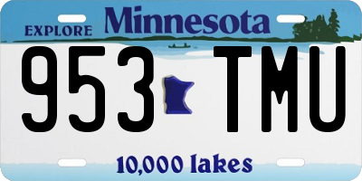 MN license plate 953TMU