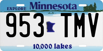 MN license plate 953TMV