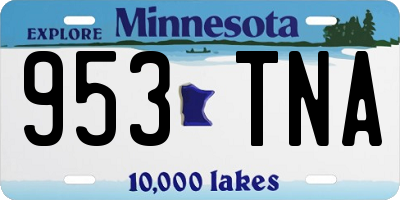 MN license plate 953TNA