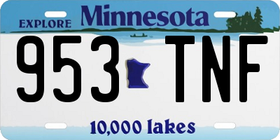 MN license plate 953TNF