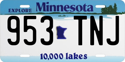 MN license plate 953TNJ