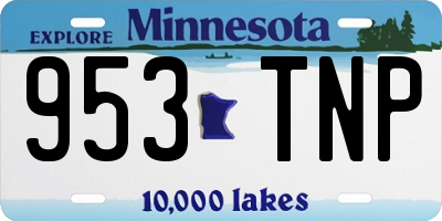 MN license plate 953TNP