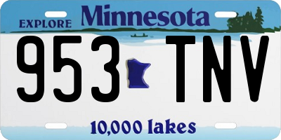 MN license plate 953TNV