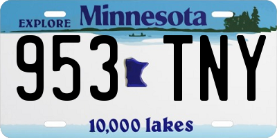 MN license plate 953TNY