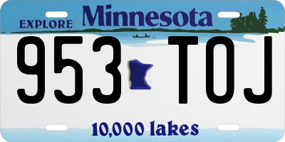 MN license plate 953TOJ
