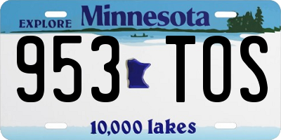 MN license plate 953TOS