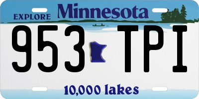 MN license plate 953TPI