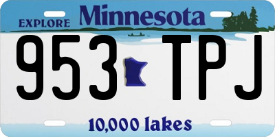MN license plate 953TPJ