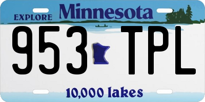 MN license plate 953TPL